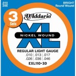 D'Addario EXL110-3D Electric Guitar Strings D'Addario EXL110-3D Electric Guitar Strings